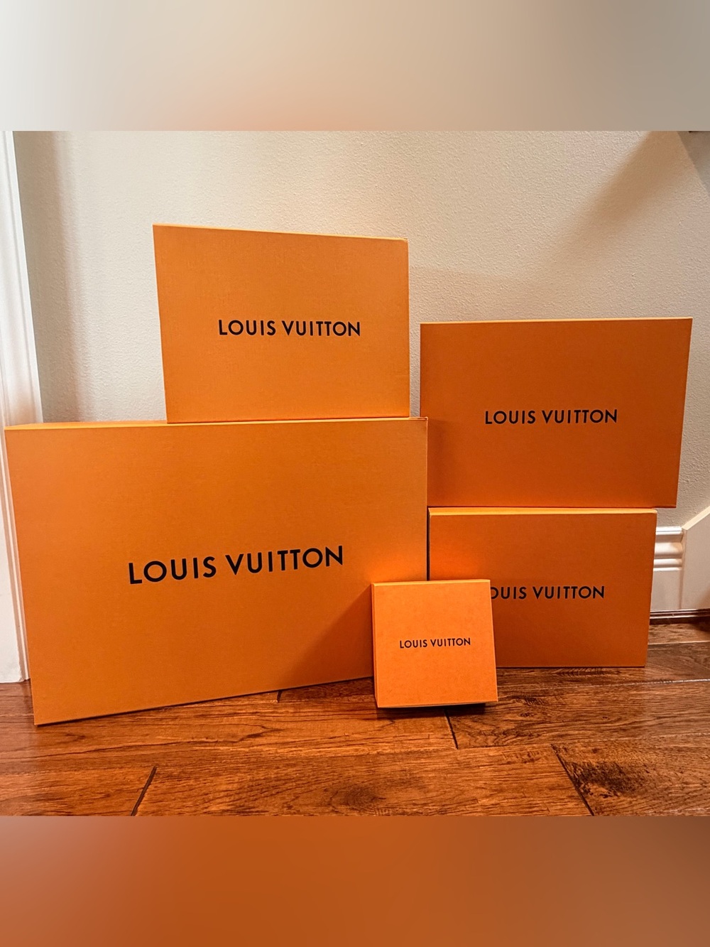 Louis Vuitton Orange Box with Blue Ribbon